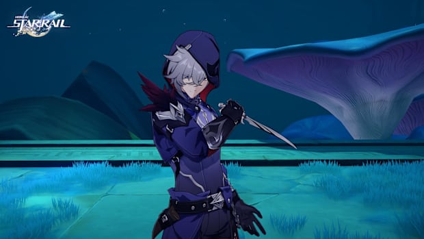 Honkai: Star Rail screenshot of Moze standing around with his dagger in hand.