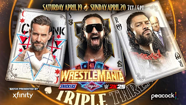 CM Punk vs. Seth Rollins vs. Roman Reigns