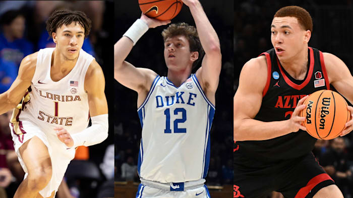 Florida State transfer guard Jalen Warley, Duke transfer forward TJ Power, San Diego State transfer forward Elijah Saunders.
