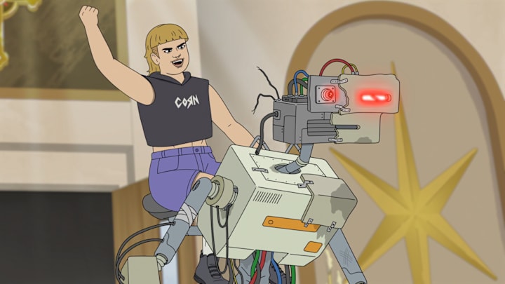 Strip Law S1. Shannon Gisela as Irene Gumb in Strip Law S1. Cr. Courtesy of Netflix © 2026