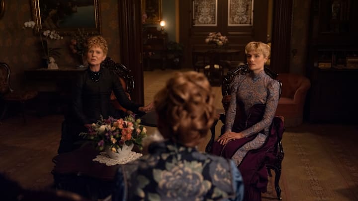 Cynthia Nixon and Louisa Jacobson in The Gilded Age season 3 on HBO