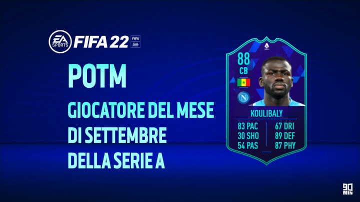 Koulibaly POTM: giocatore del mese di settembre su FIFA 22