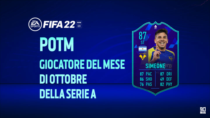 Simeone POTM: giocatore del mese di ottobre su FIFA 22