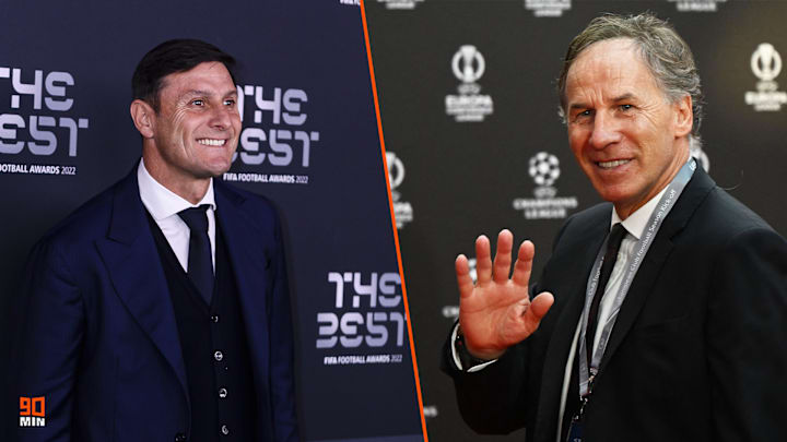 Le reazioni di Javier Zanetti e Franco Baresi dopo il sorteggio di Champions League Le reazioni di Javier Zanetti e Franco Baresi dopo il sorteggio di Champions League