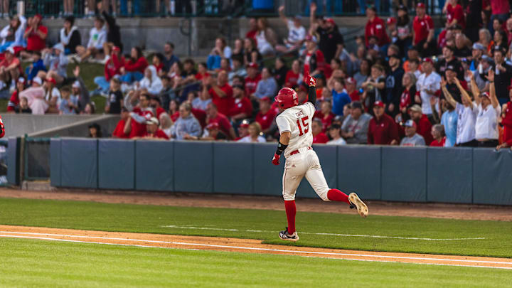Nebraska shortstop Dylan Carey rounds the bases after his third-inning home run against Oregon State at Haymarket Park on March 28, 2025. Nebraska shortstop Dylan Carey rounds the bases after his third-inning home run against Oregon State at Haymarket Park on March 28, 2025.