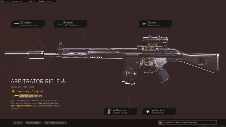Call of Duty: Warzone players are wondering how they can get their hands on the Arbitrator Rifle C58 blueprint. Call of Duty: Warzone players are wondering how they can get their hands on the Arbitrator Rifle C58 blueprint.