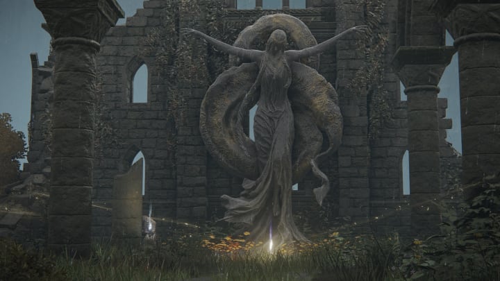 Lying in front of a broken pillar, Virgo is your chance to paint the Lord of Blood Grace in blood.