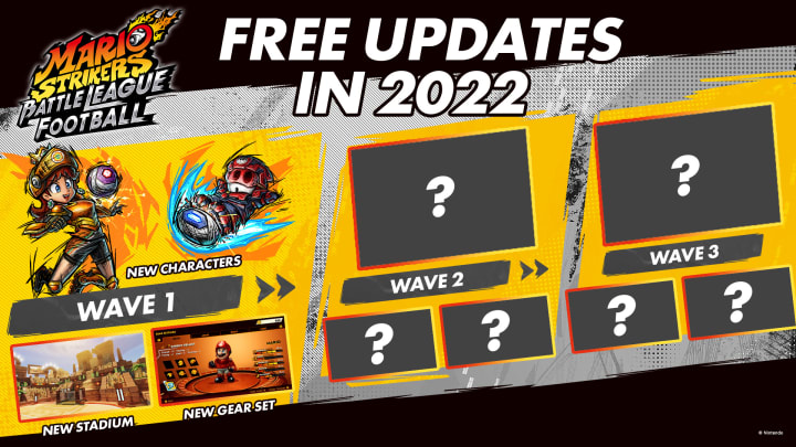 The first free post-launch update for Mario Strikers: Battle League is set to be released on Thursday, July 21, at 9 p.m. ET.