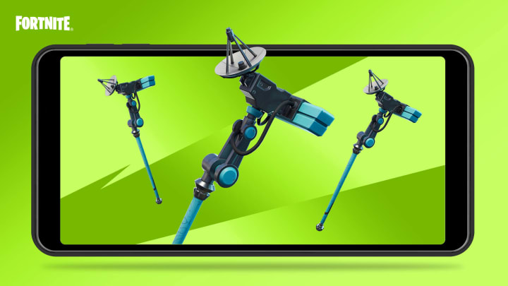 "Drop from the Battle Bus in Fortnite on GeForce NOW between today and Thursday, Aug. 4, to earn 'The Dish-stroyer Pickaxe' in-game for free."
