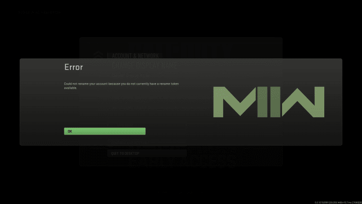 Modern Warfare 2 'Change Activision ID' Error Screen: How to Fix