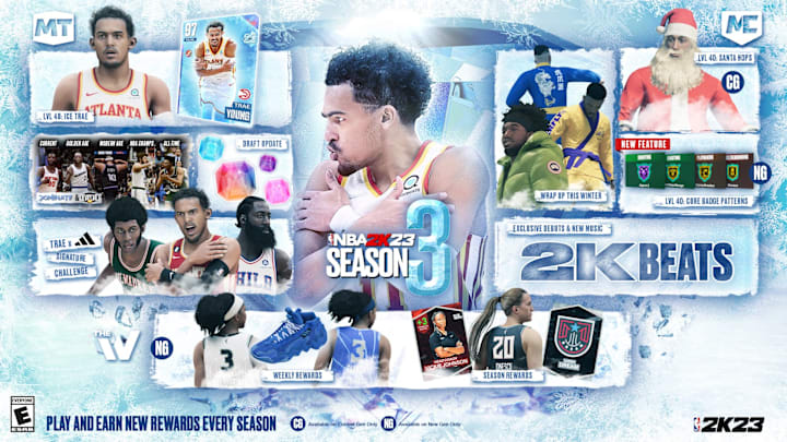 NBA 2K23 Season 3 was released on Dec. 2, 2022. NBA 2K23 Season 3 was released on Dec. 2, 2022.