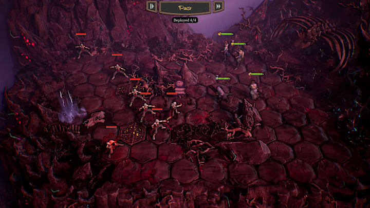 Shadowveil: Legend of the Five Rings screenshot of a battlefield.