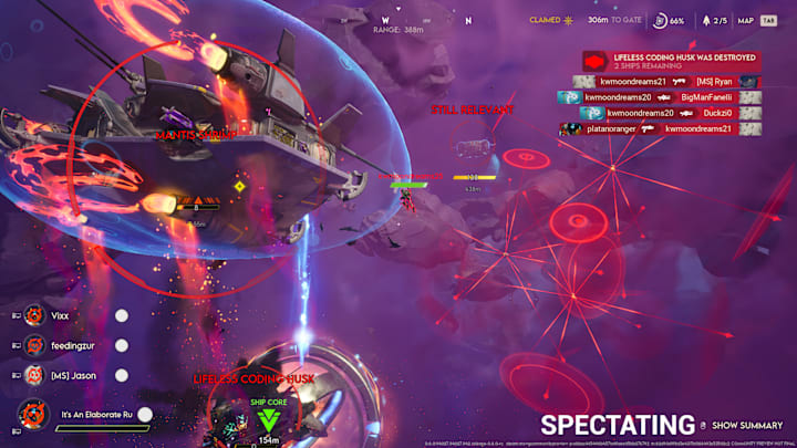 A battle between ships in Wildgate.