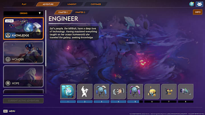 Wildgate screenshot showing a free reward track.