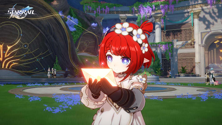 Honkai: Star Rail screenshot of Tribbie holding a letter.