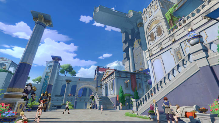 Honkai: Star Rail screenshot of Okhema's market.