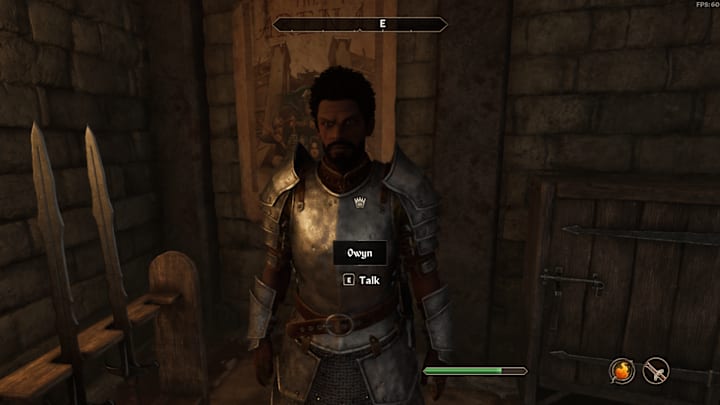 Owyn, the leader of the Arena in Oblivion.