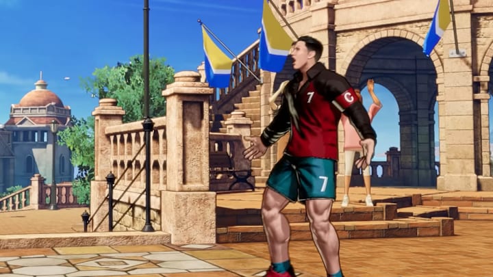 Ronaldo's sui celebration in Fatal Fury.