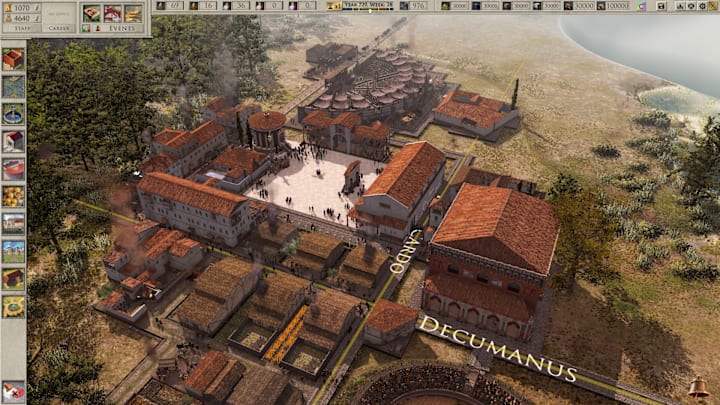 Pax Augusta screenshot showing a Roman town.