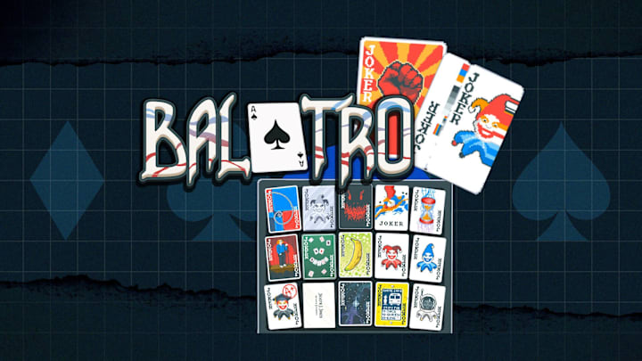 Belatro title screen with cards and Jokers