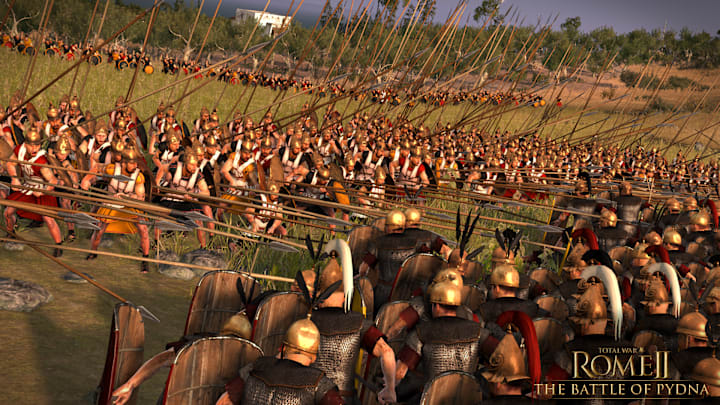 A fierce and large battle rages in Total War Rome 2