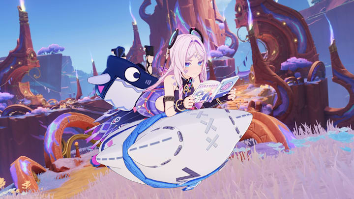 Genshin Impact screenshot of Citlali reading manga.
