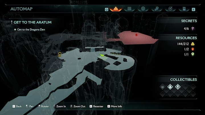 A maps showing the location of a weapon skin in Doom: The Dark Ages