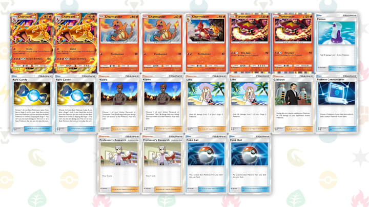 A Charizard ex and Turtonator deck in Pokemon TCG Pocket