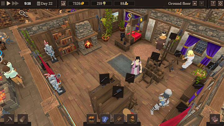 Blacksmith Master screenshot of a store.