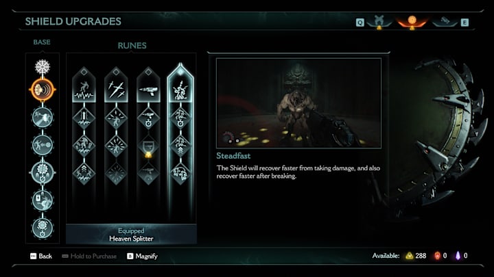 The Steadfast upgrade in Doom: The Dark Ages
