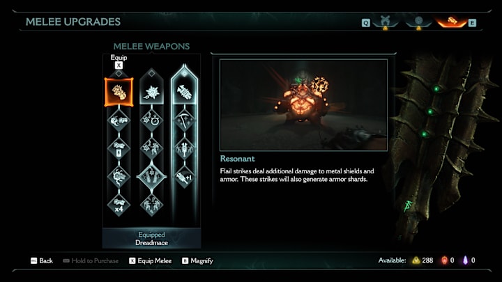 The Resonant upgrade in Doom: The Dark Ages
