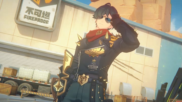 Zenless Zone Zero screenshot of Lighter donning sunglasses.