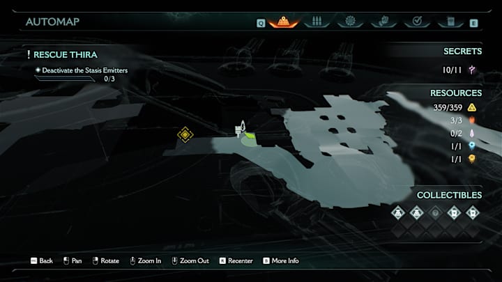 A map showing the location of a weapon skin in Doom: The Dark Ages