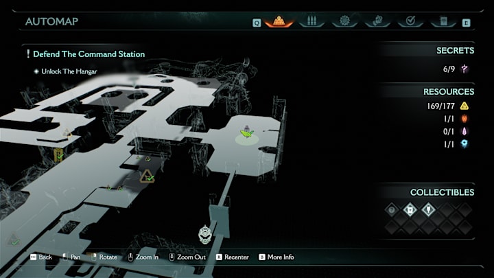 A map showing the location of a secret key in Doom: The Dark Ages