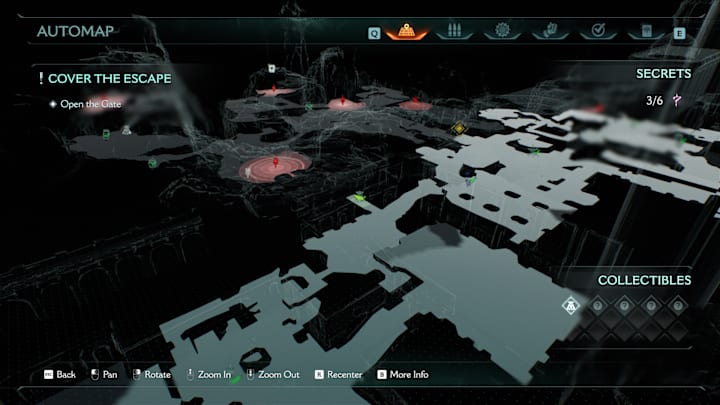 A map showing the location of a collectible toy in Doom: The Dark Ages