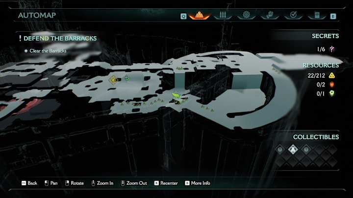 A map showing the location of a collectible toy in Doom: The Dark Ages
