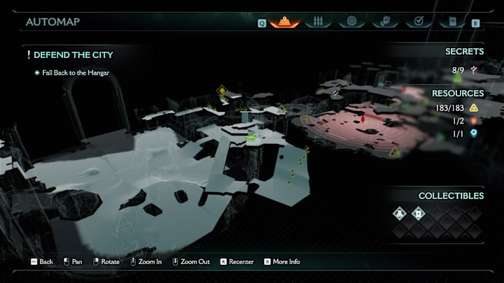 A map showing the location of a collectible toy in Doom: The Dark Ages