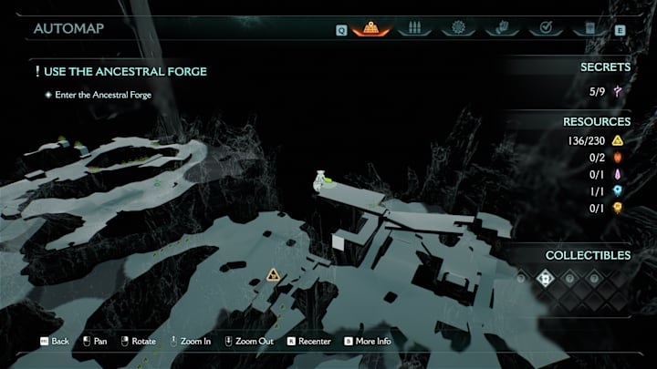 A map showing the location of a collectible toy in Doom: The Dark Ages