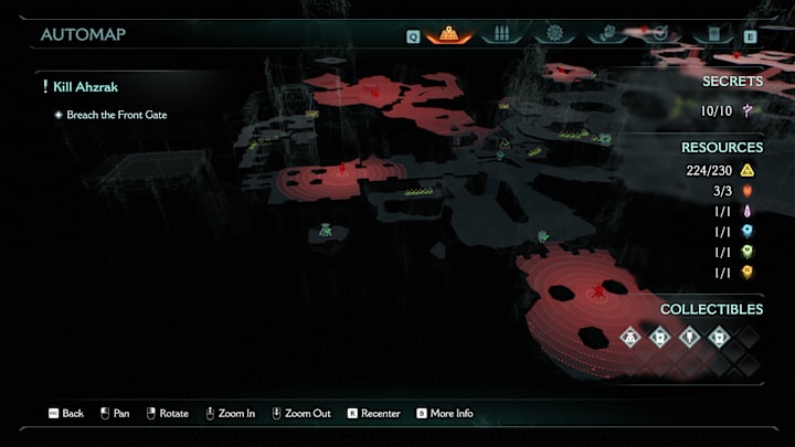 A map showing the location of a collectible toy in Doom: The Dark Ages