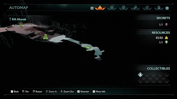 A map showing the location of a collectible toy in Doom: The Dark Ages