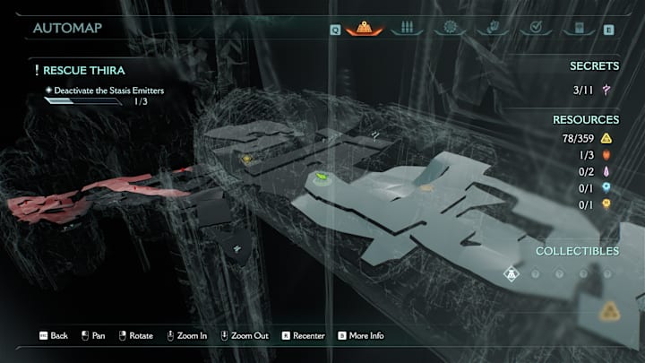 A map showing the location of a collectible toy in Doom: The Dark Ages