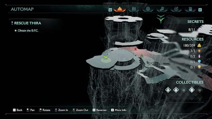 A map showing the location of a collectible toy in Doom: The Dark Ages