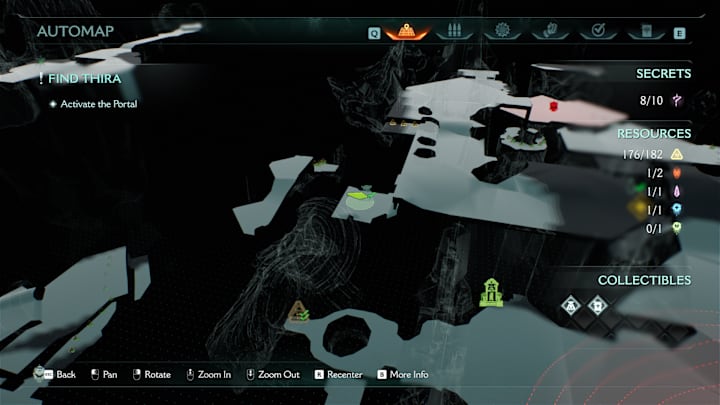 A map showing the location of a collectible toy in Doom: The Dark Ages