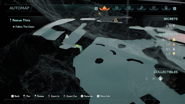A map showing the location of a collectible toy in Doom: The Dark Ages