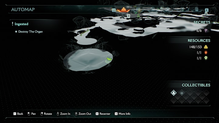 A map showing the location of a collectible toy in Doom: The Dark Ages
