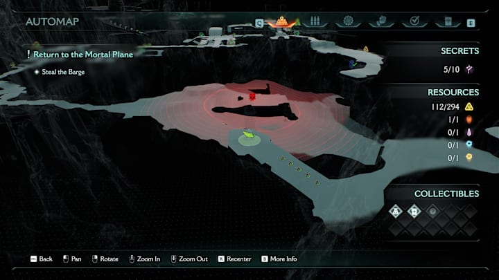 A map showing the location of a collectible toy in Doom: The Dark Ages