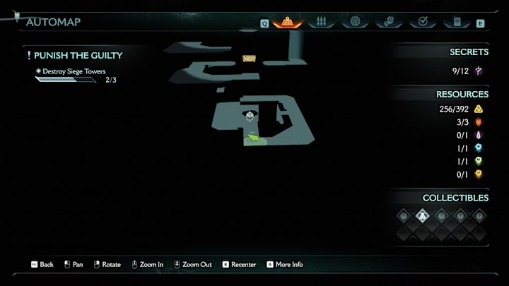 A map showing the location of a collectible toy in Doom: The Dark Ages