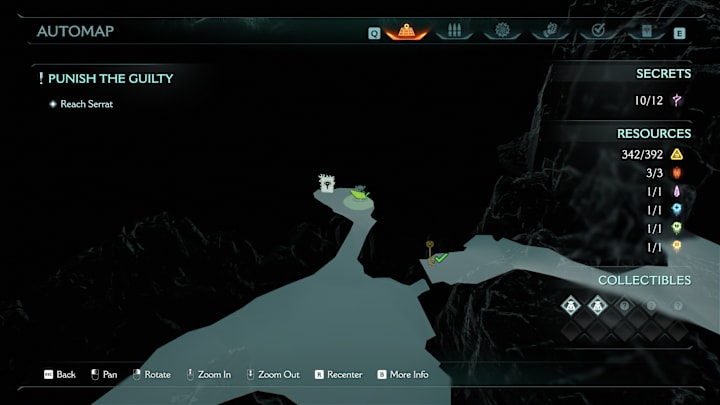 A map showing the location of a collectible toy in Doom: The Dark Ages
