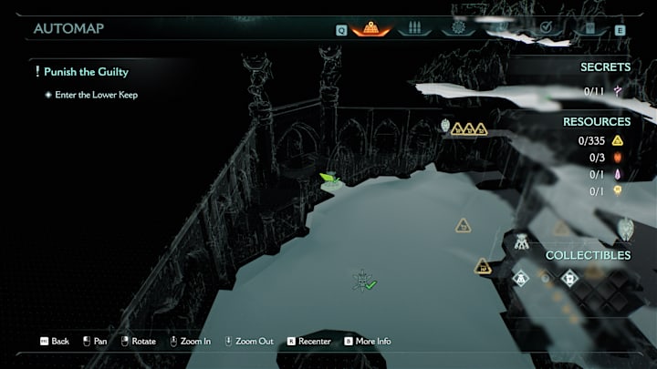 A map showing the location of a collectible toy in Doom: The Dark Ages