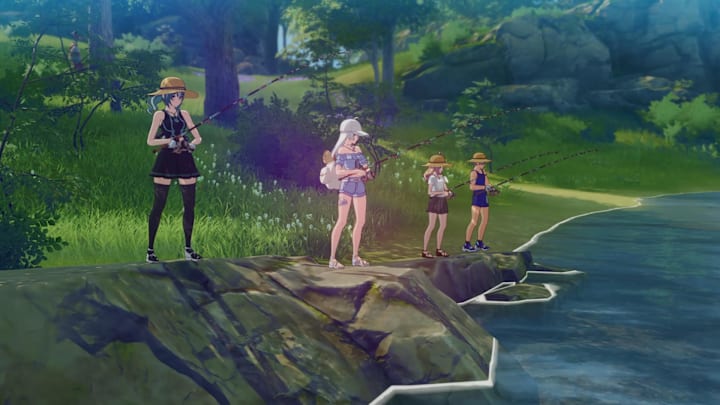Blue Protocol: Star Resonance screenshot showing people fishing.